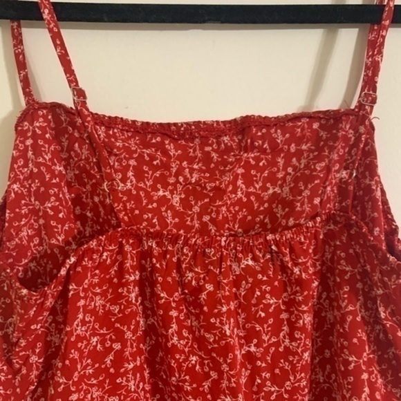 Nasty Gal Red Floral Mini Dress Size 2 US - Picture 7 of 14